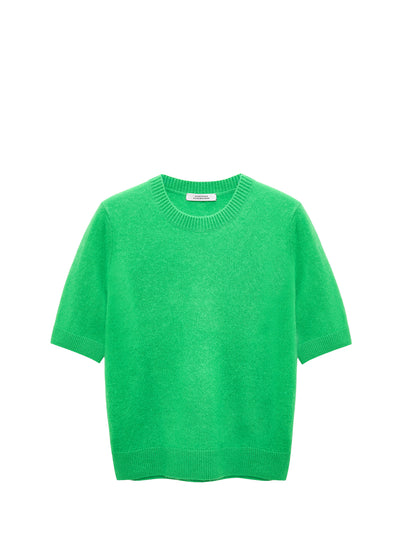 Fluffy statements short sleeve pullover, green