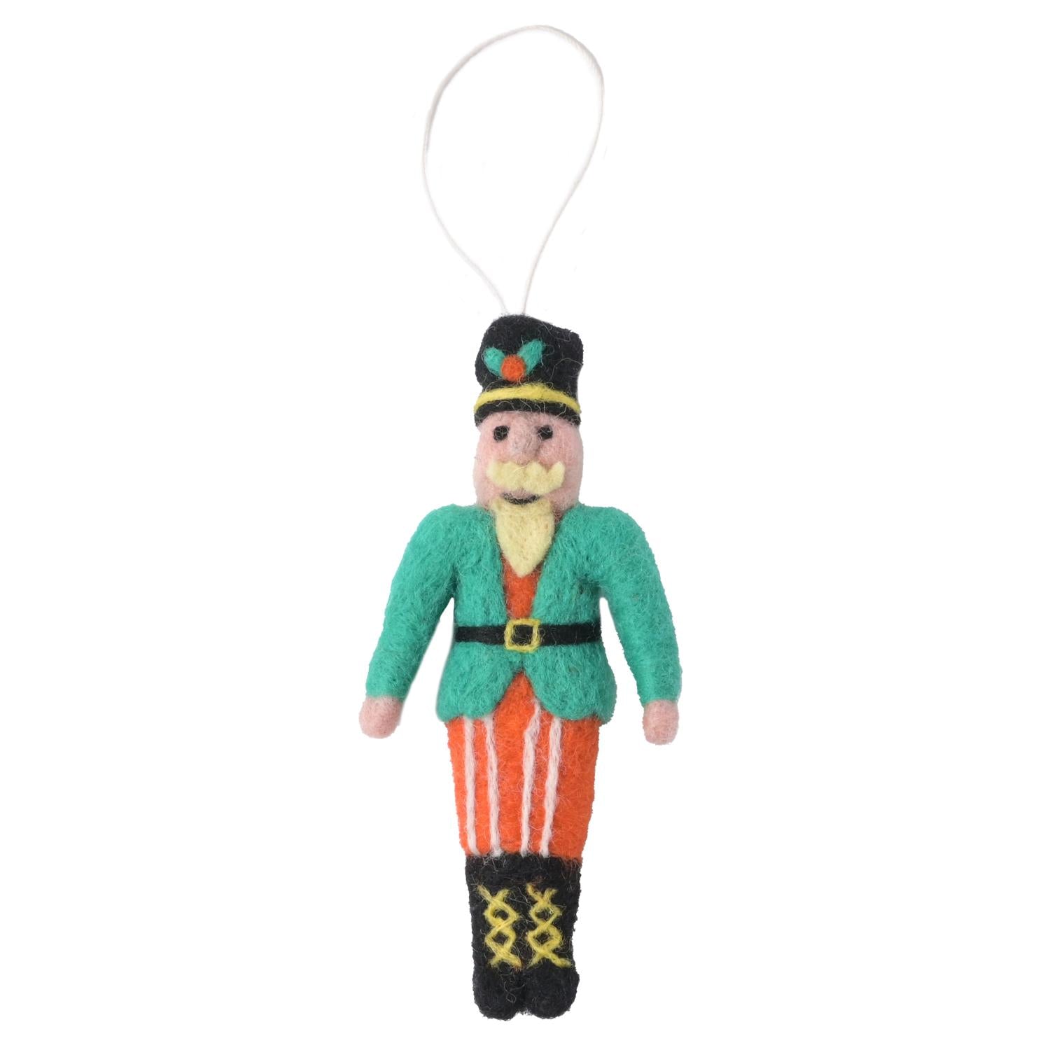 Nutcracker woollen hanging ornament