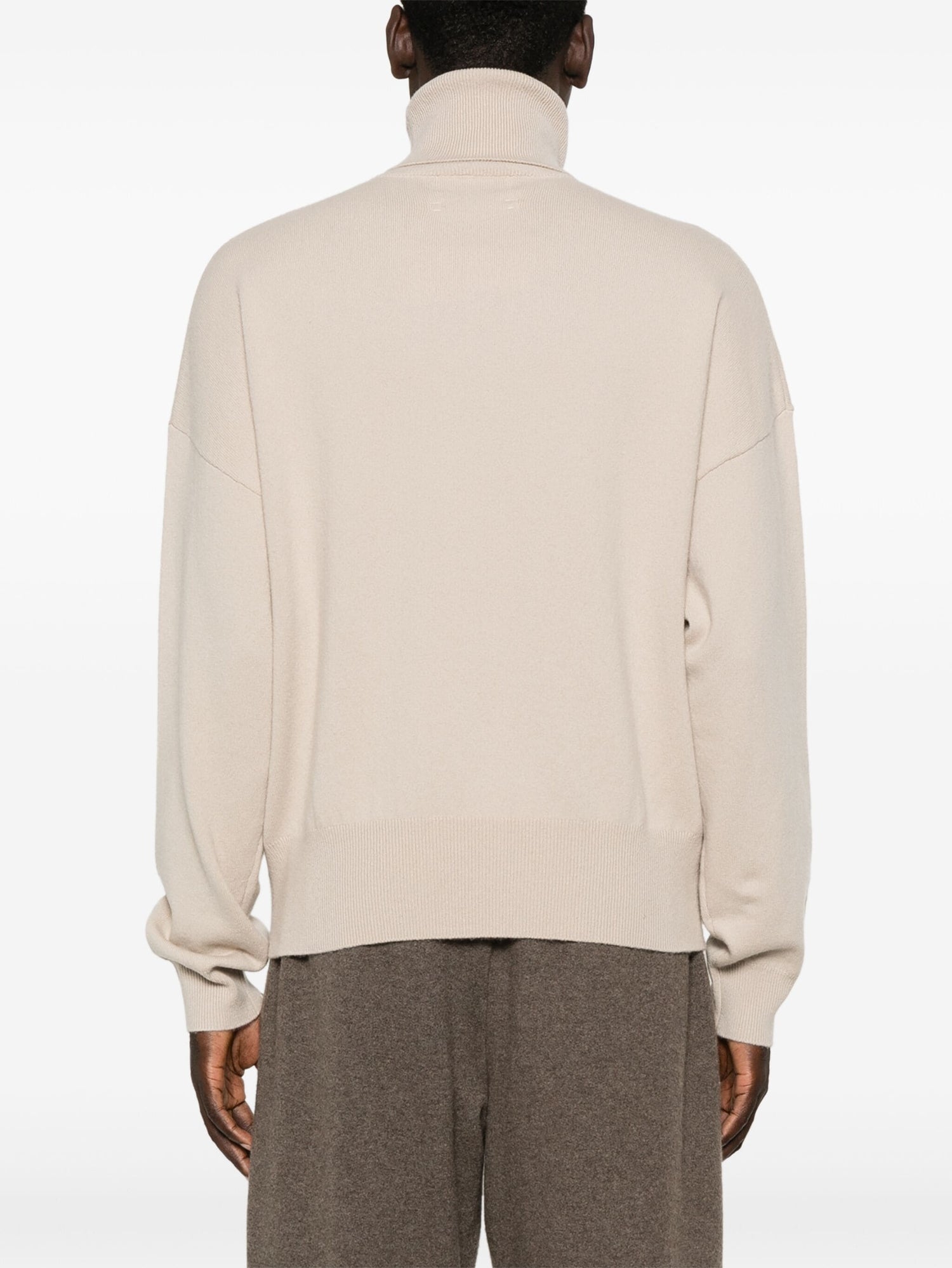 Relaxed turtleneck cashmere sweater n°204 jill, eggshell