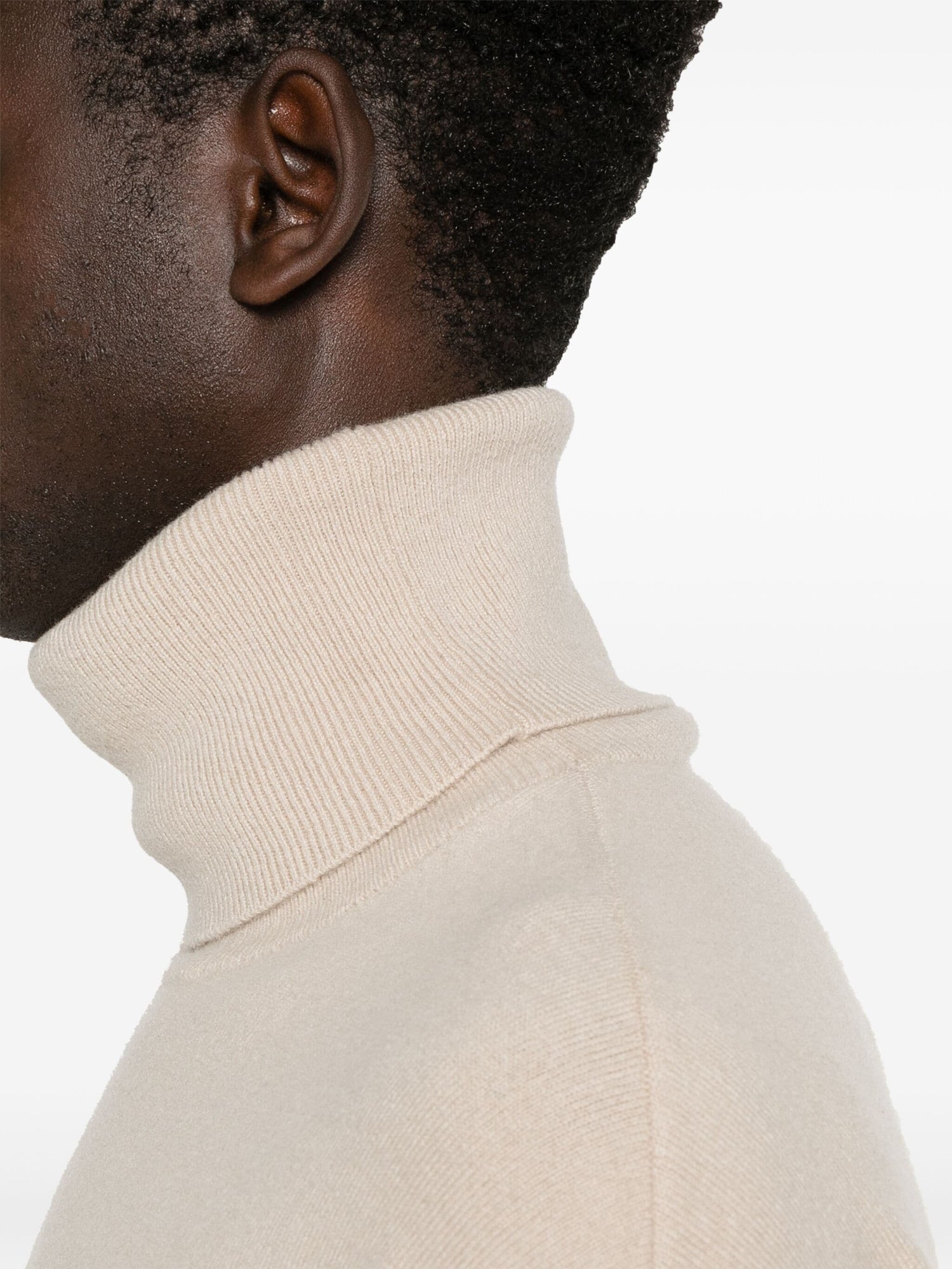 Relaxed turtleneck sweater n°204 jill, eggshell