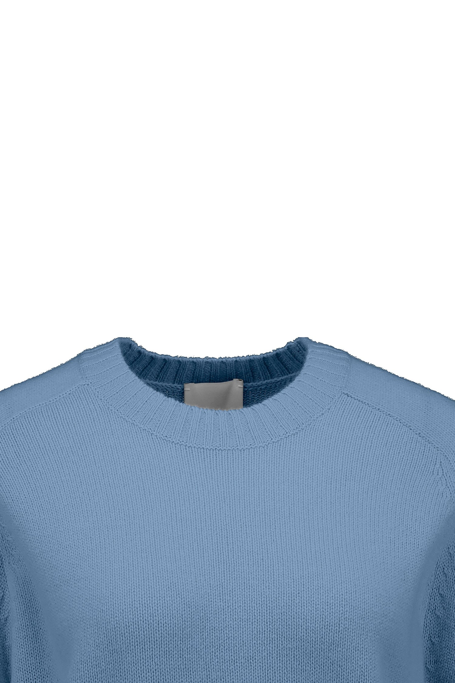 Cashmere short sleeve pullover, light blue
