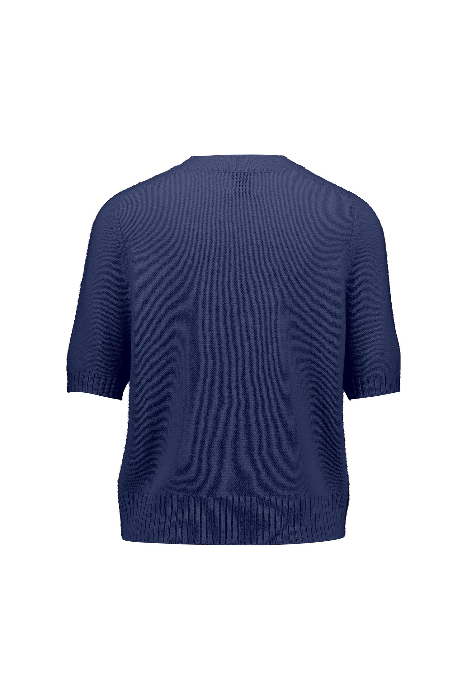 Cashmere short sleeve pullover, blue