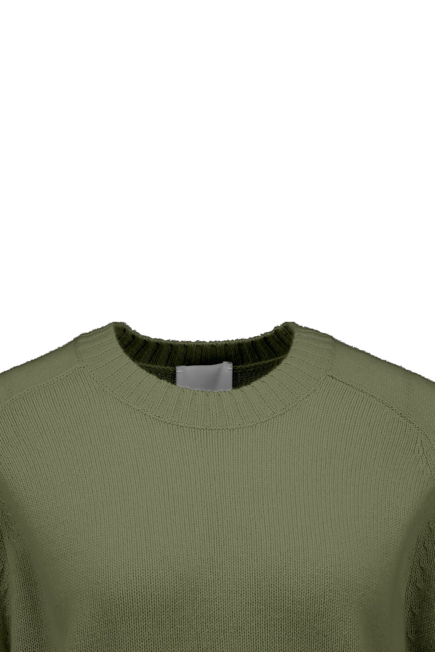 Cashmere short sleeve pullover, olive green