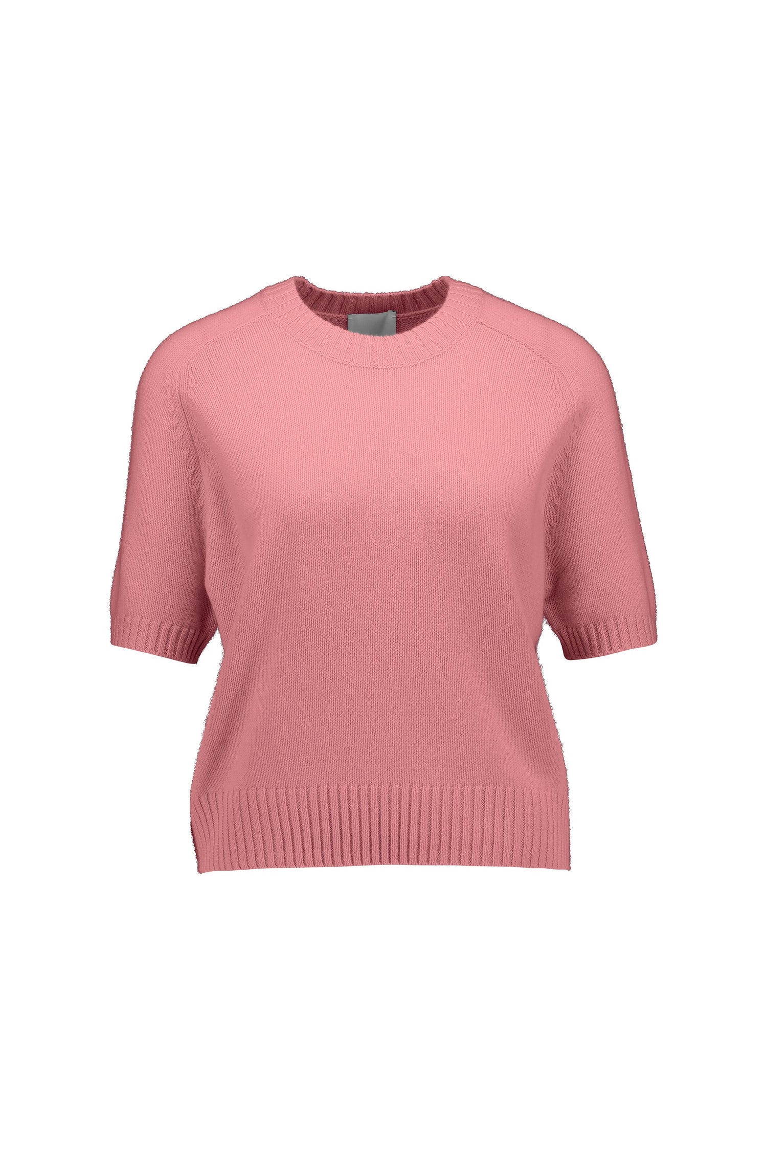 Cashmere short sleeve pullover, pink