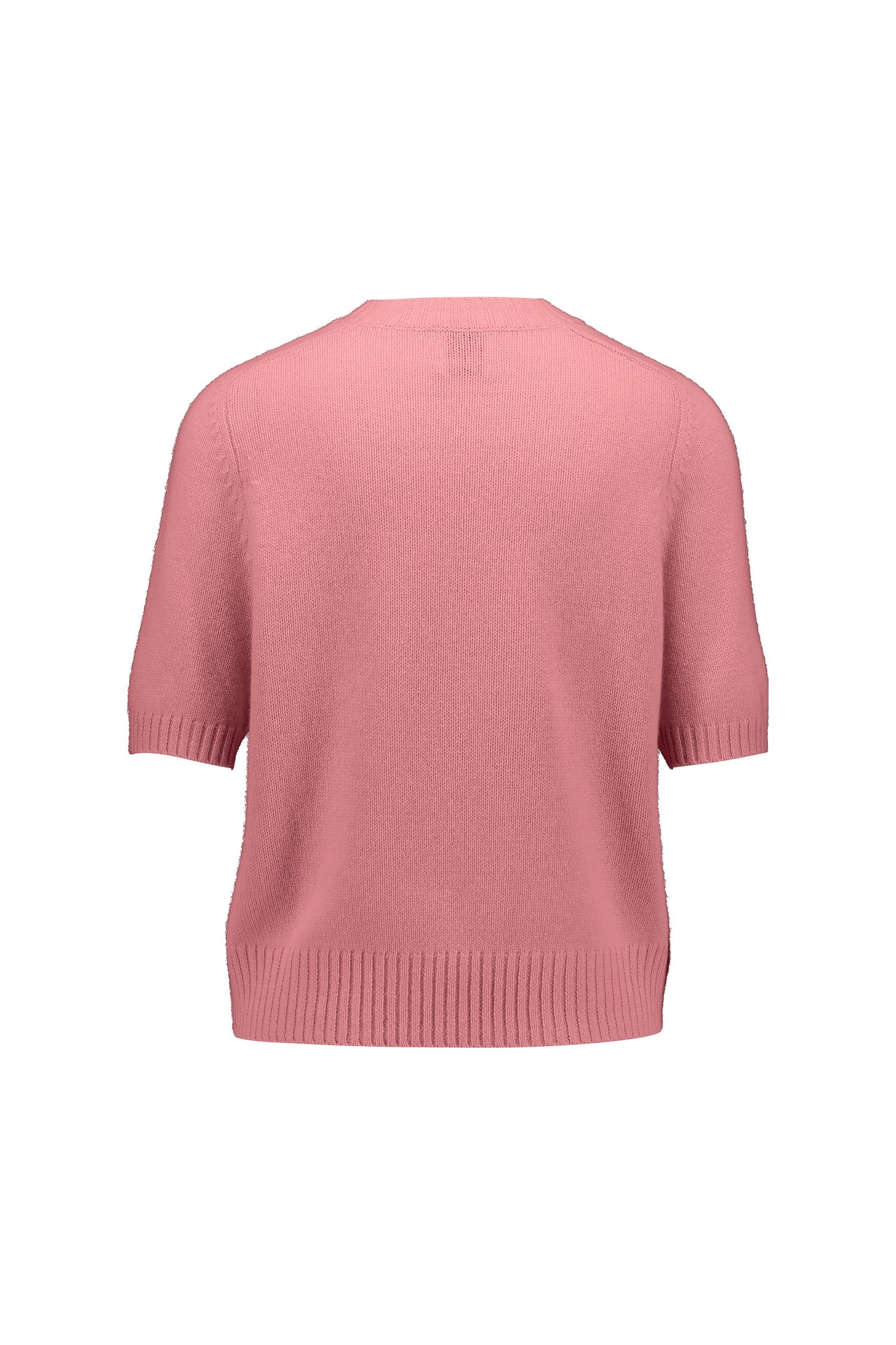Cashmere short sleeve pullover, pink