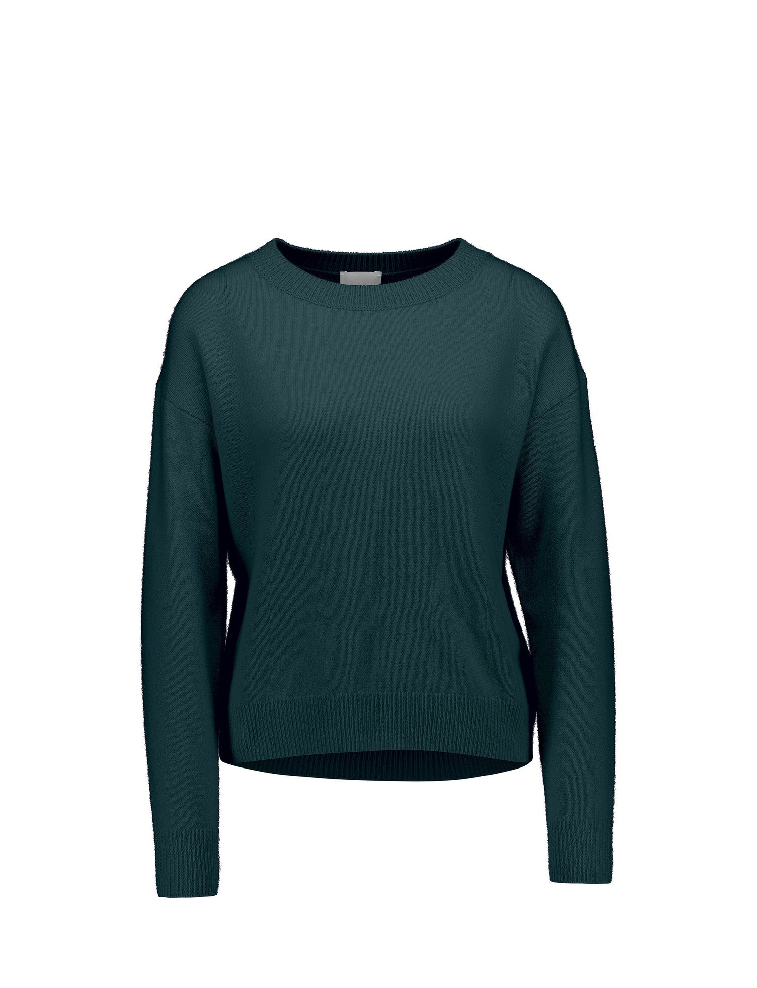 Boatneck cashmere sweater, petrol