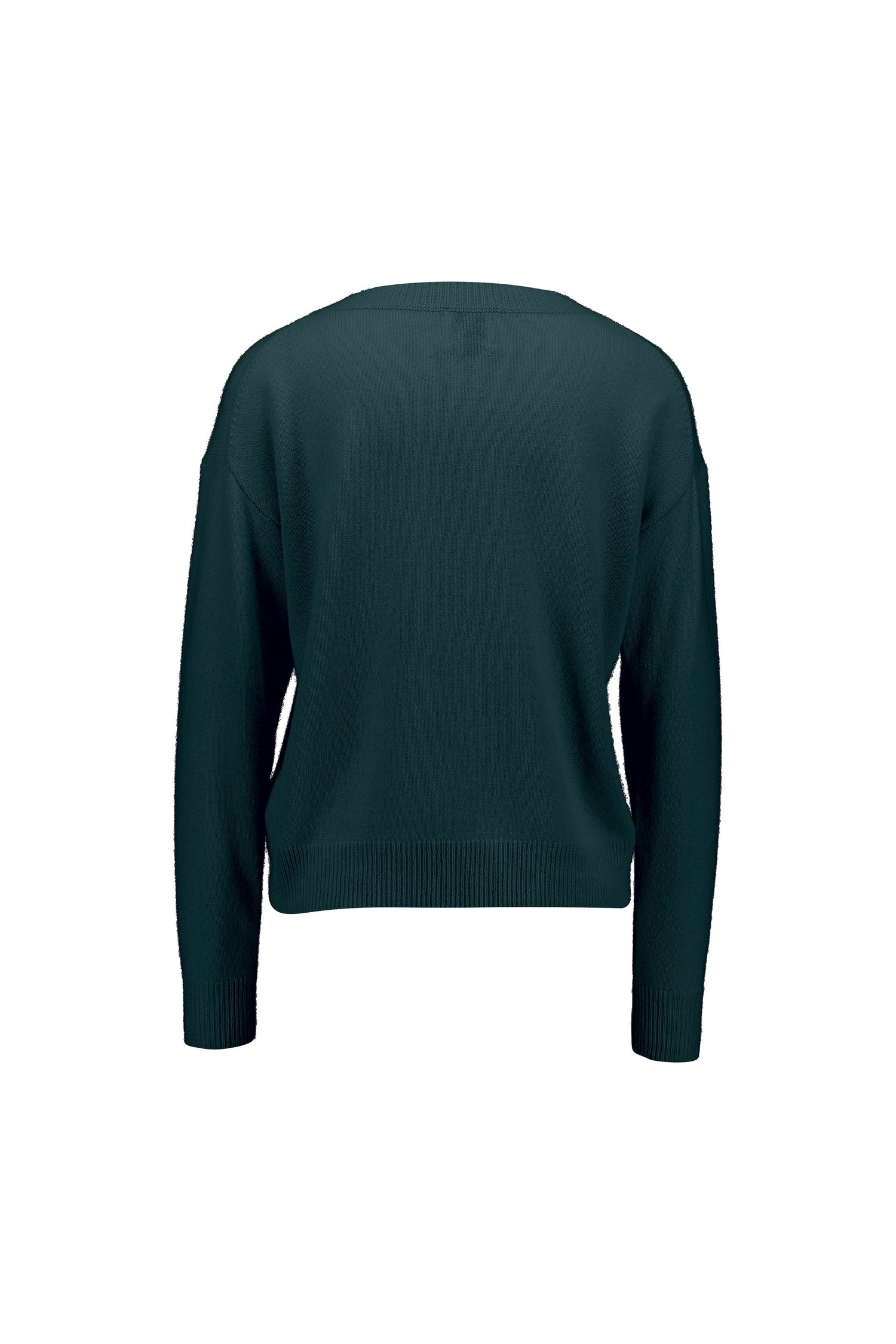 Boatneck cashmere sweater, petrol
