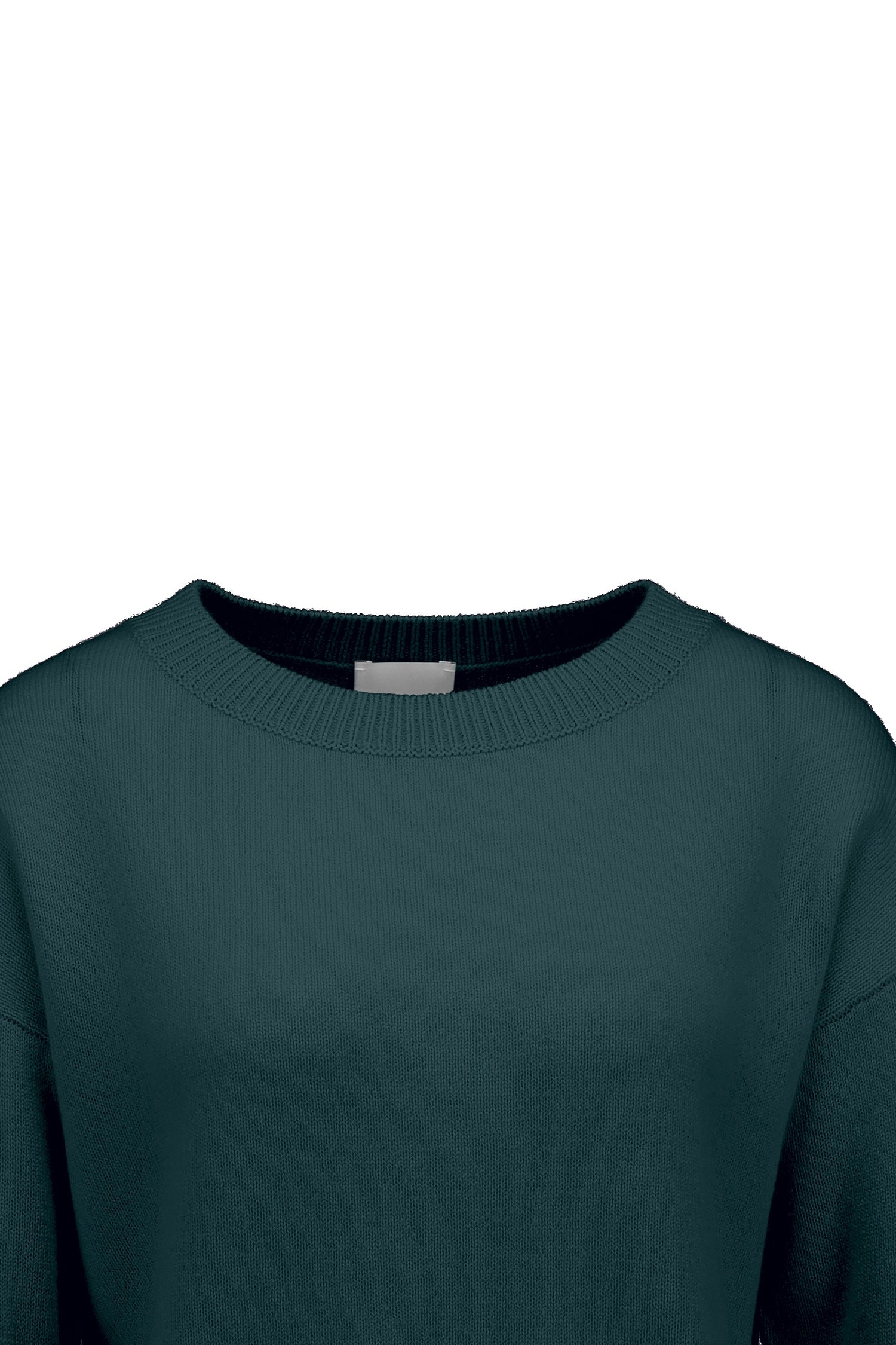 Boatneck cashmere sweater, petrol