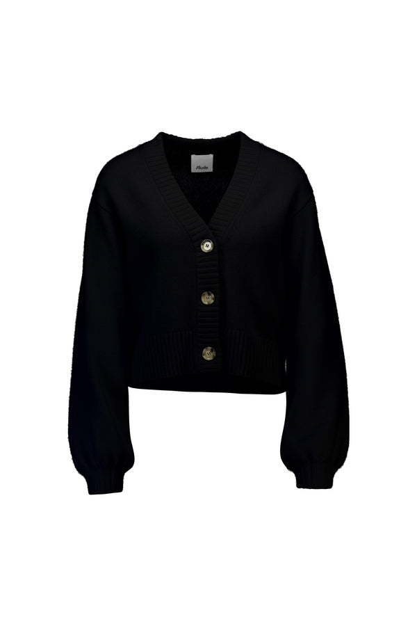 V-neck cardigan, black