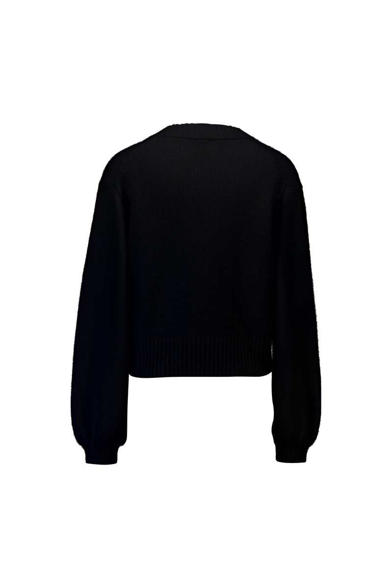 V-neck cardigan, black