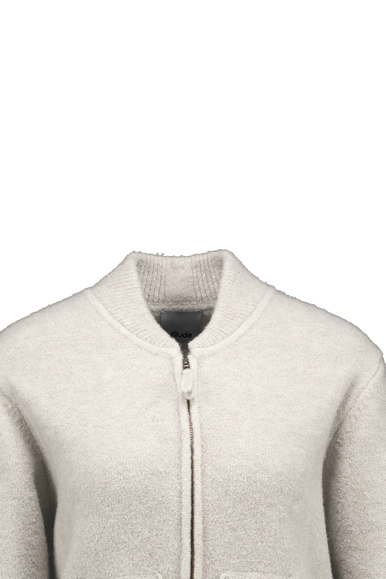 Knitted bomber, ivory