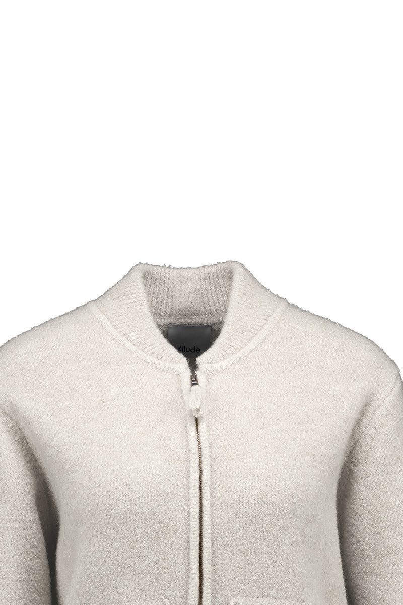 Knitted bomber, ivory