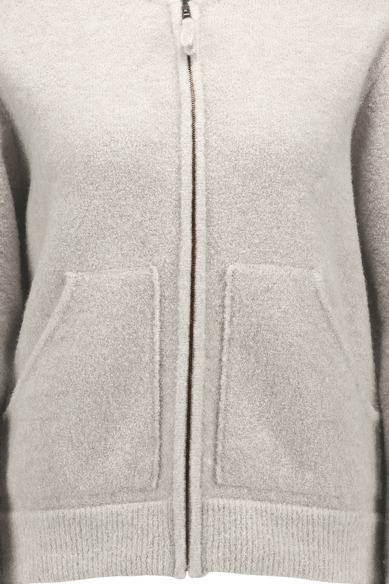 Knitted bomber, ivory