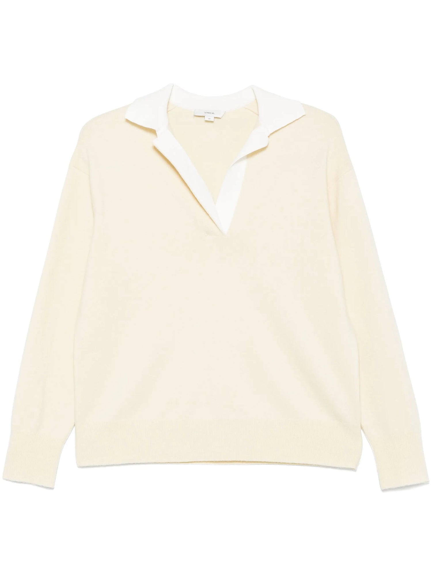 Contrast collar polo, butter