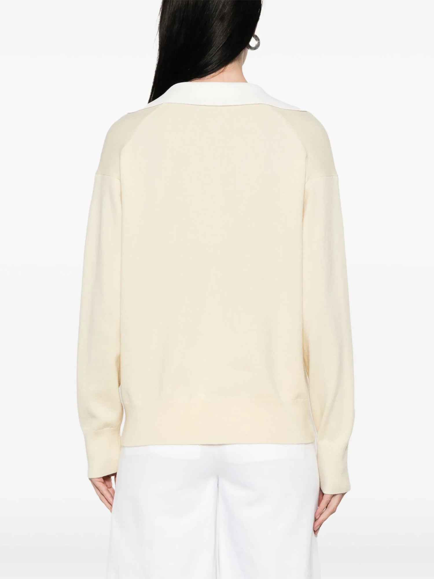 Contrast collar polo, butter