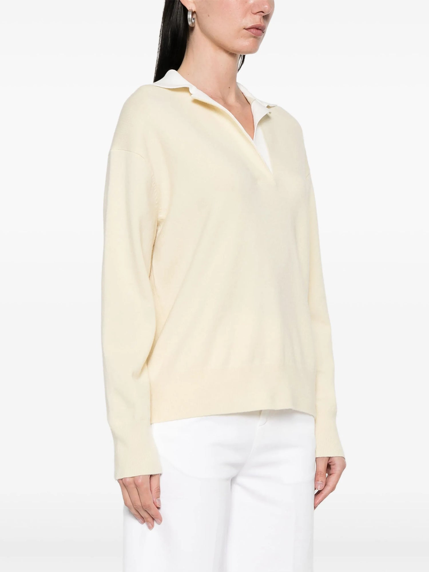 Contrast collar polo, butter