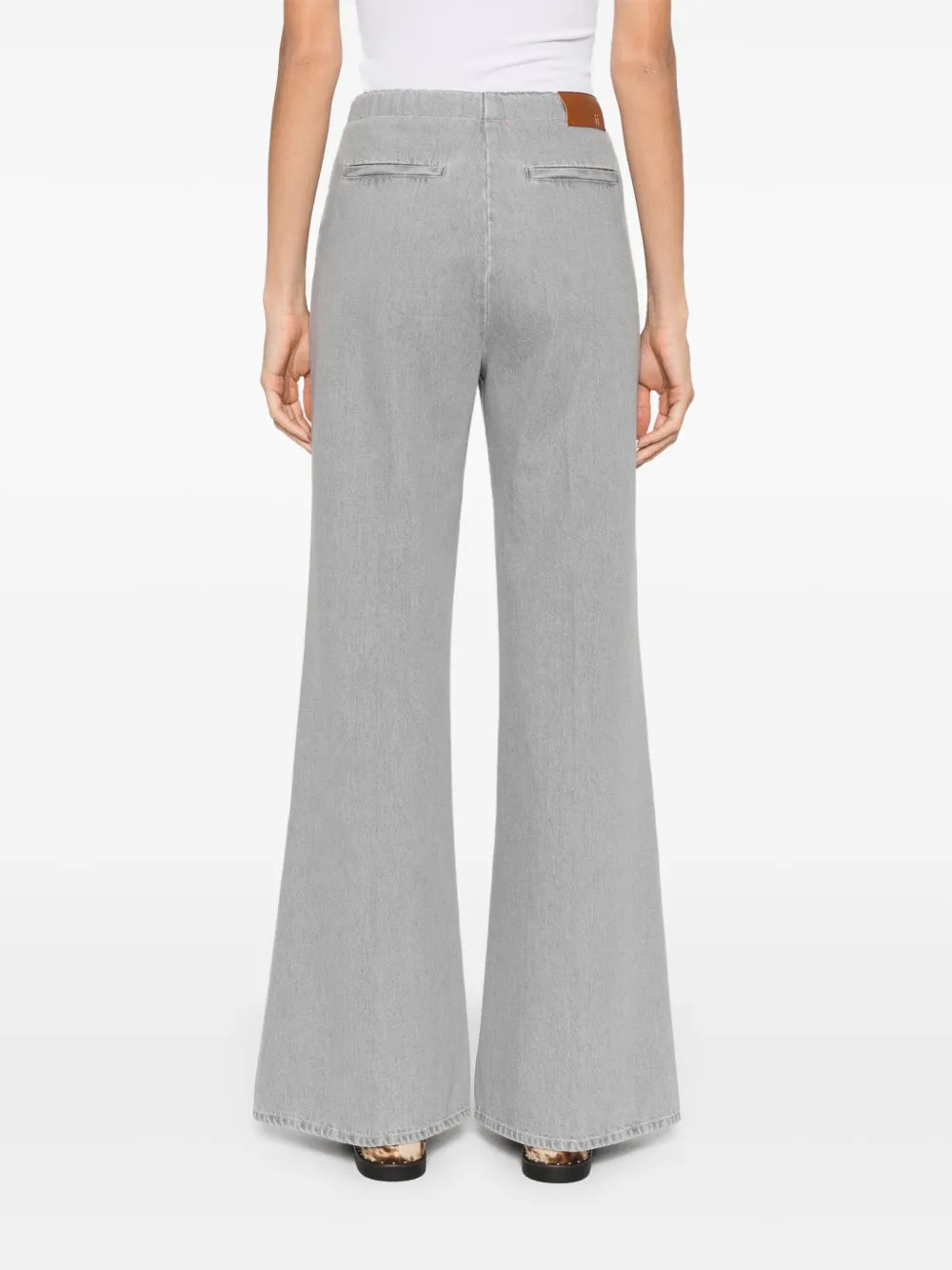 Regular waisted denim pants, grey