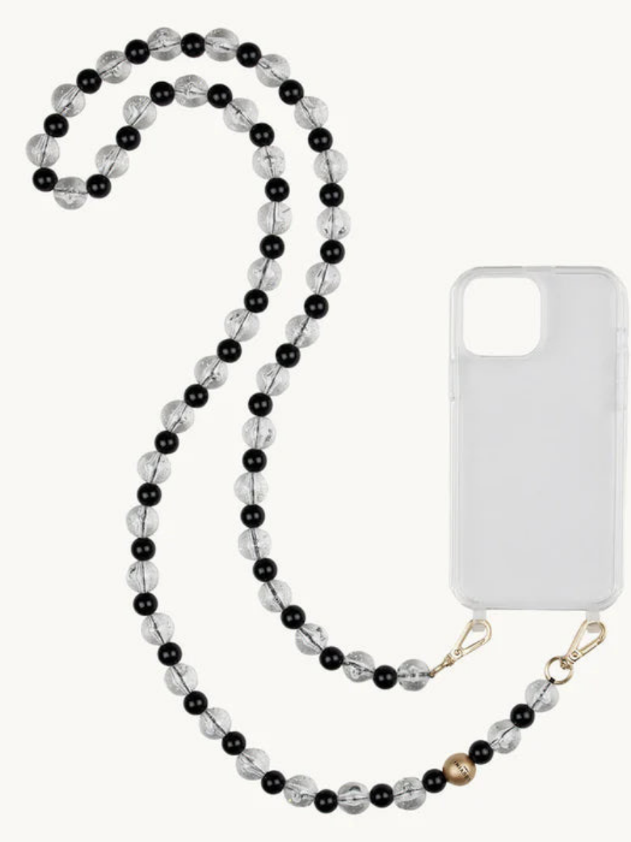 Paula phone chain, black-silver