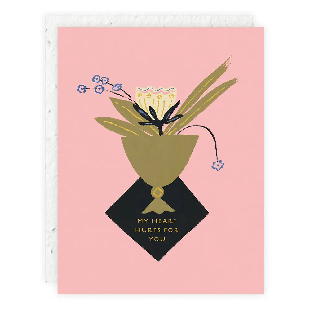 My Heart Hurts for you -card with plantable envelope