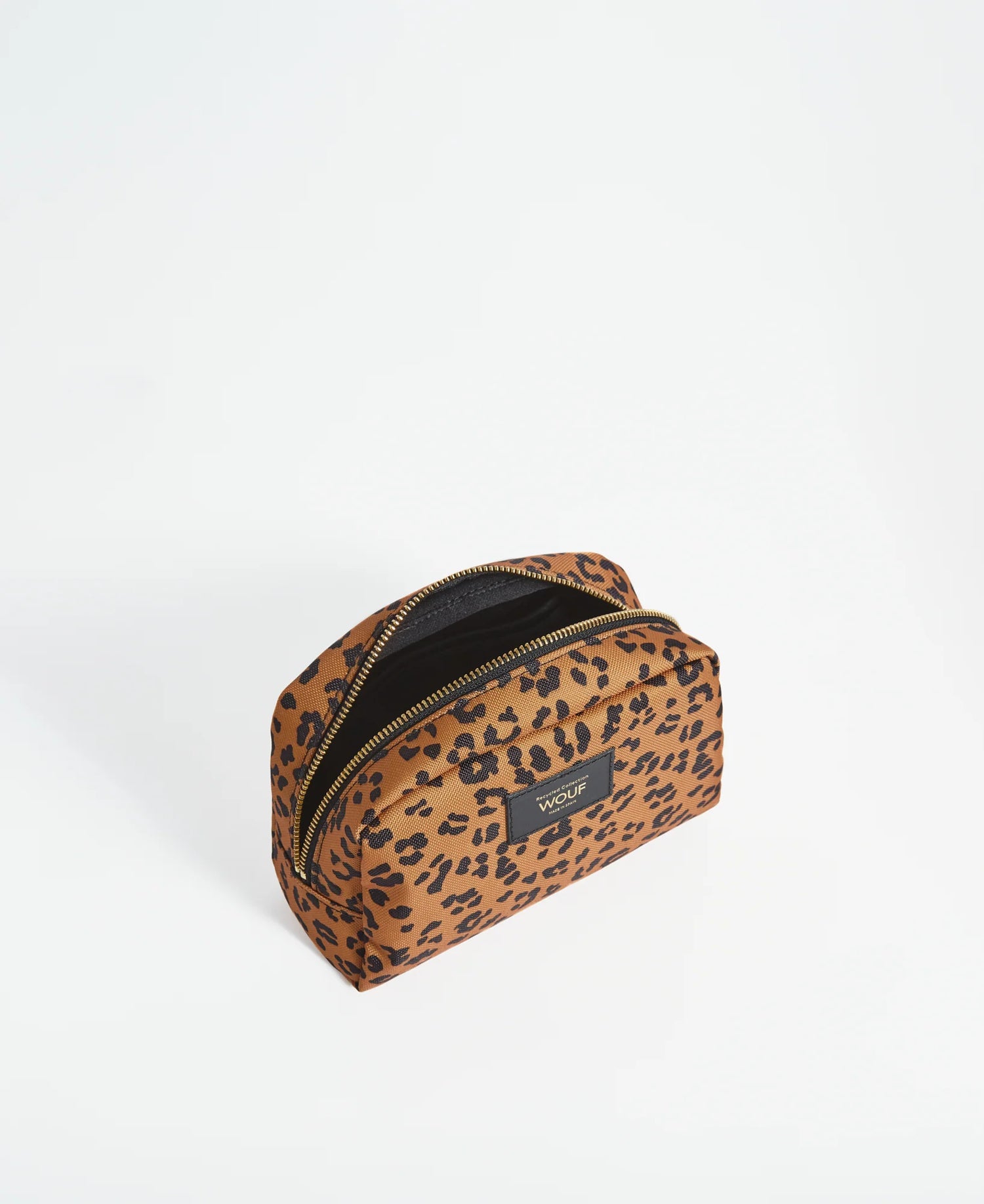 Tan Leopard Spot Agar Toiletry Bag