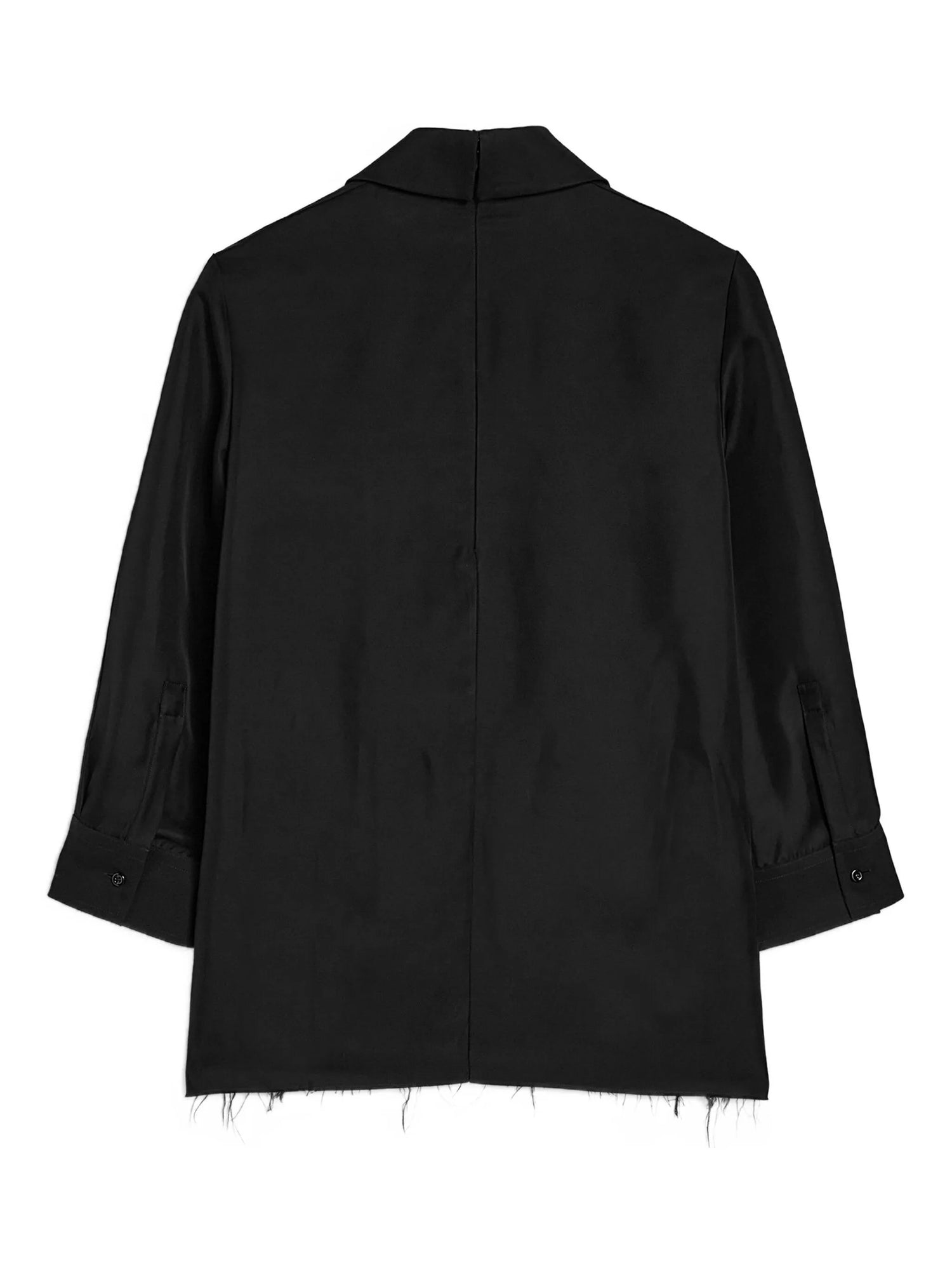 Three-quarter sleeve top, black