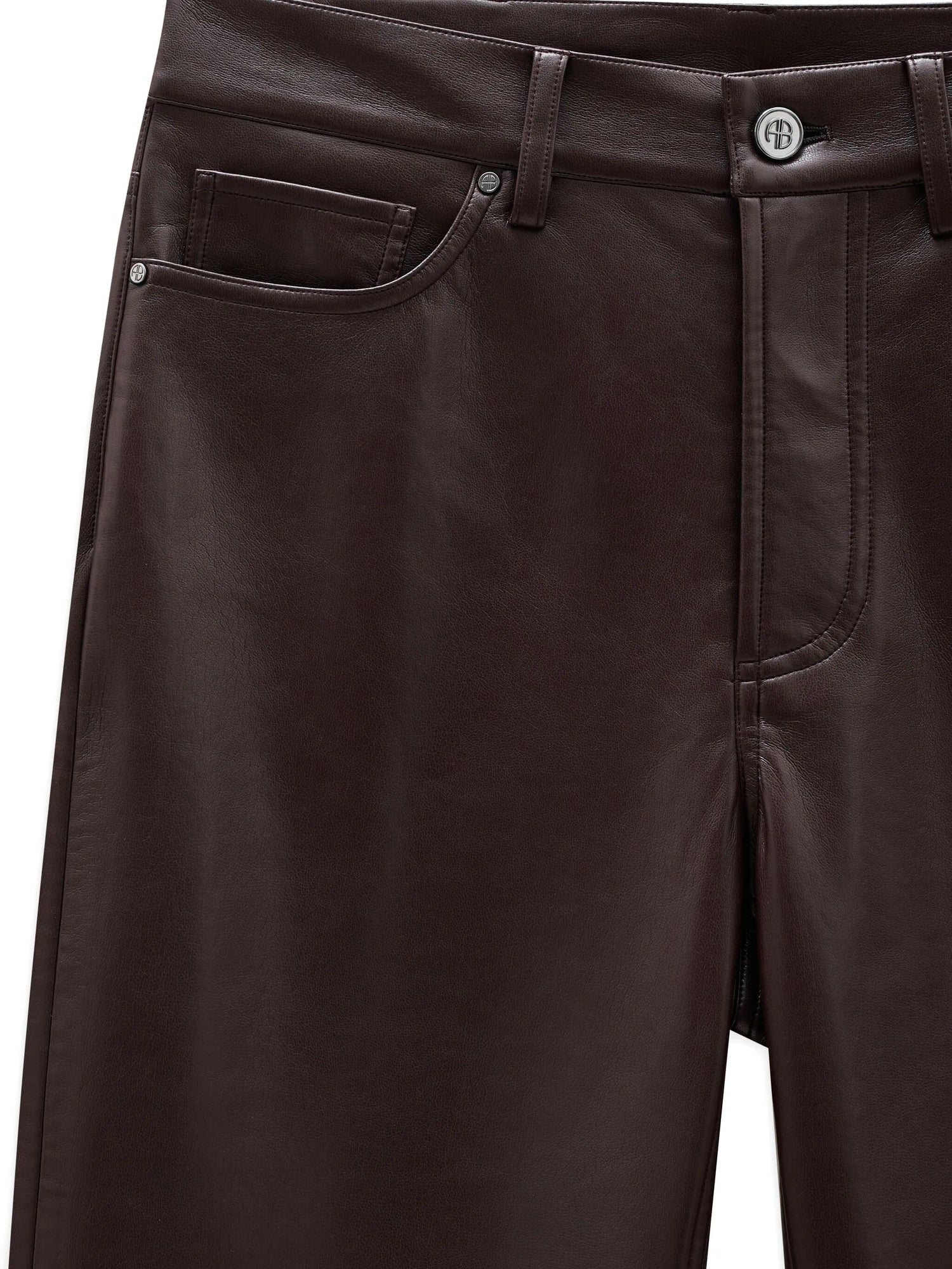 Bruno leather trousers, deep brown