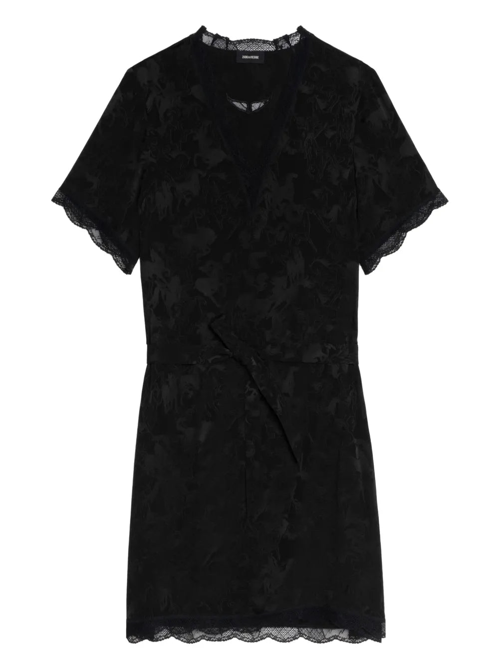 Rerzo jacquard dress, black horse print