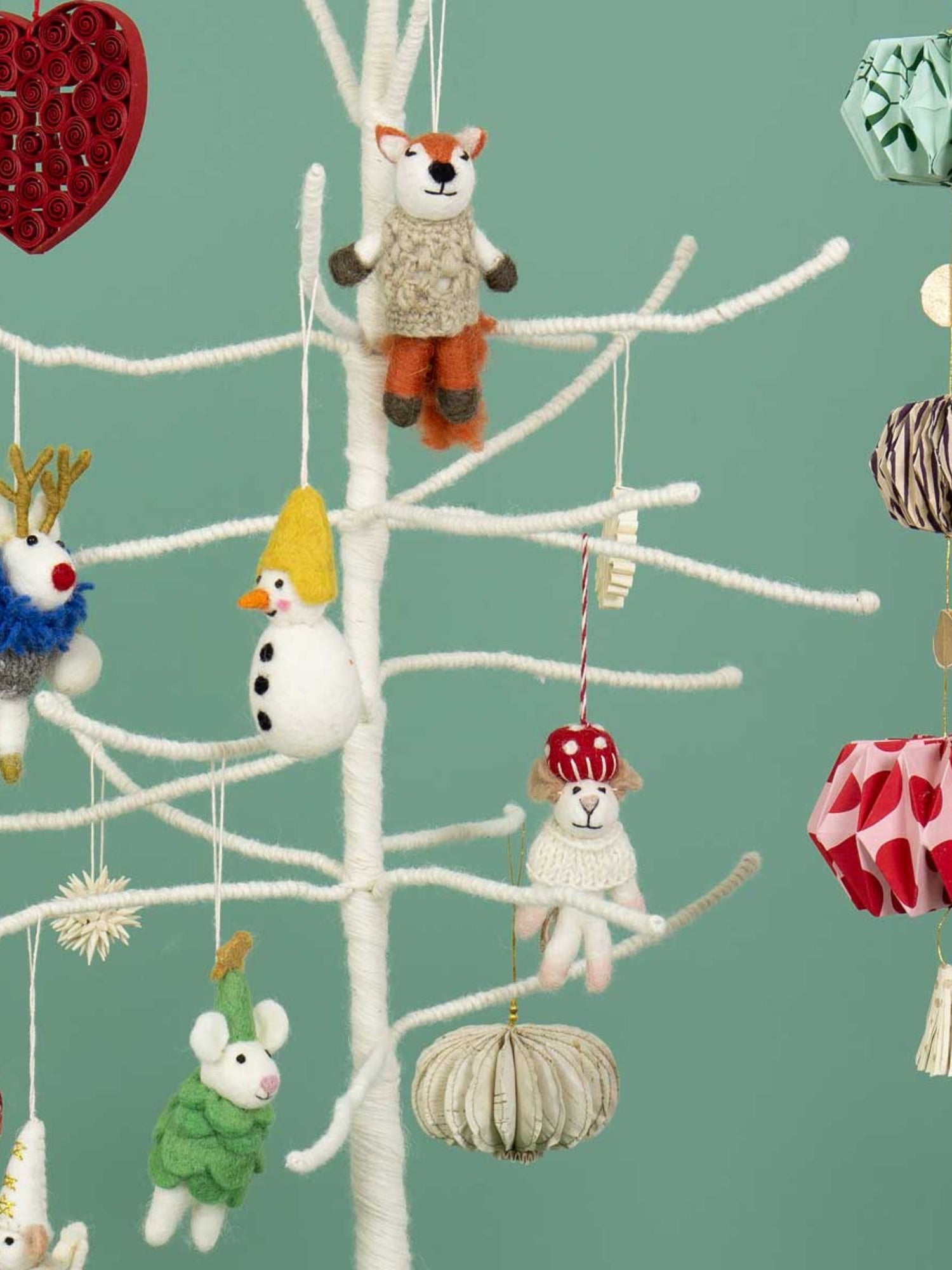 Mushroom mouse christmas ornament