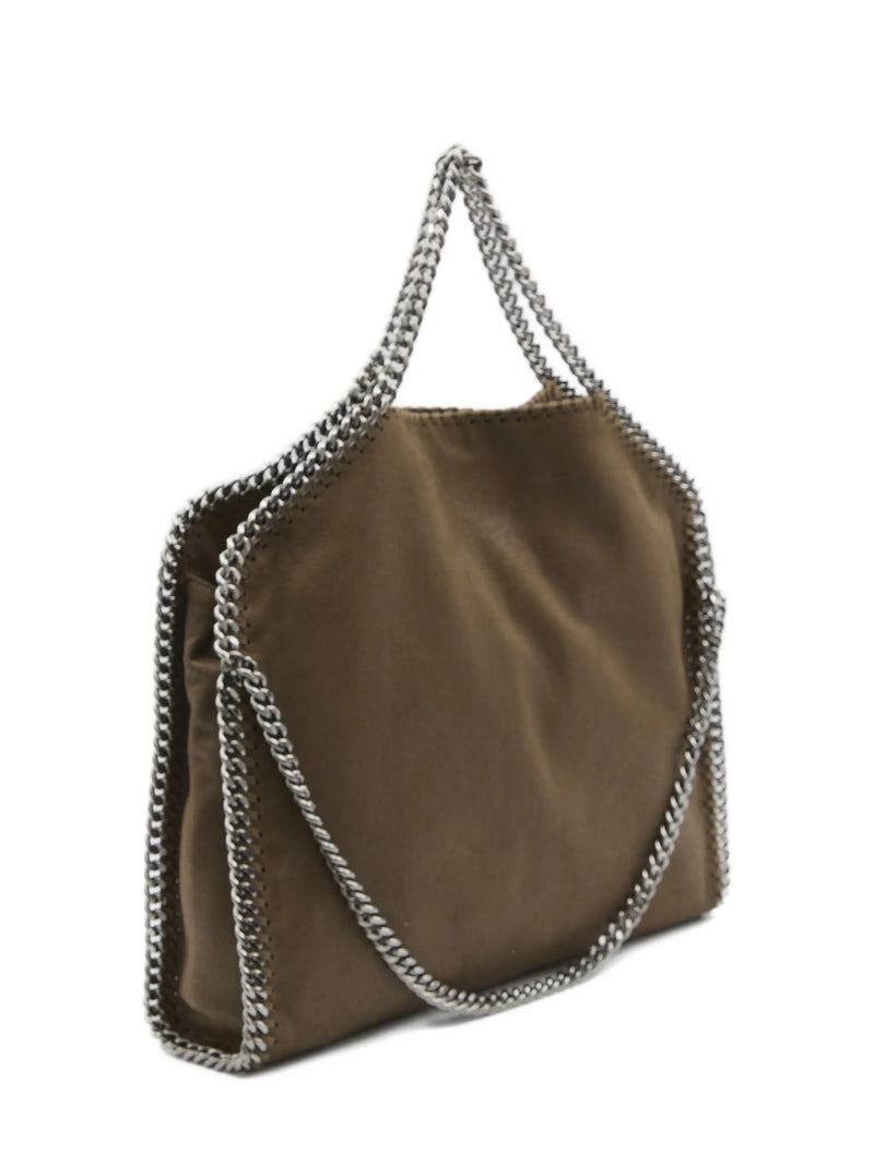 Falabella 3-Chain Bag Eco Shaggy Deer W/Ruthenium Chain, olive