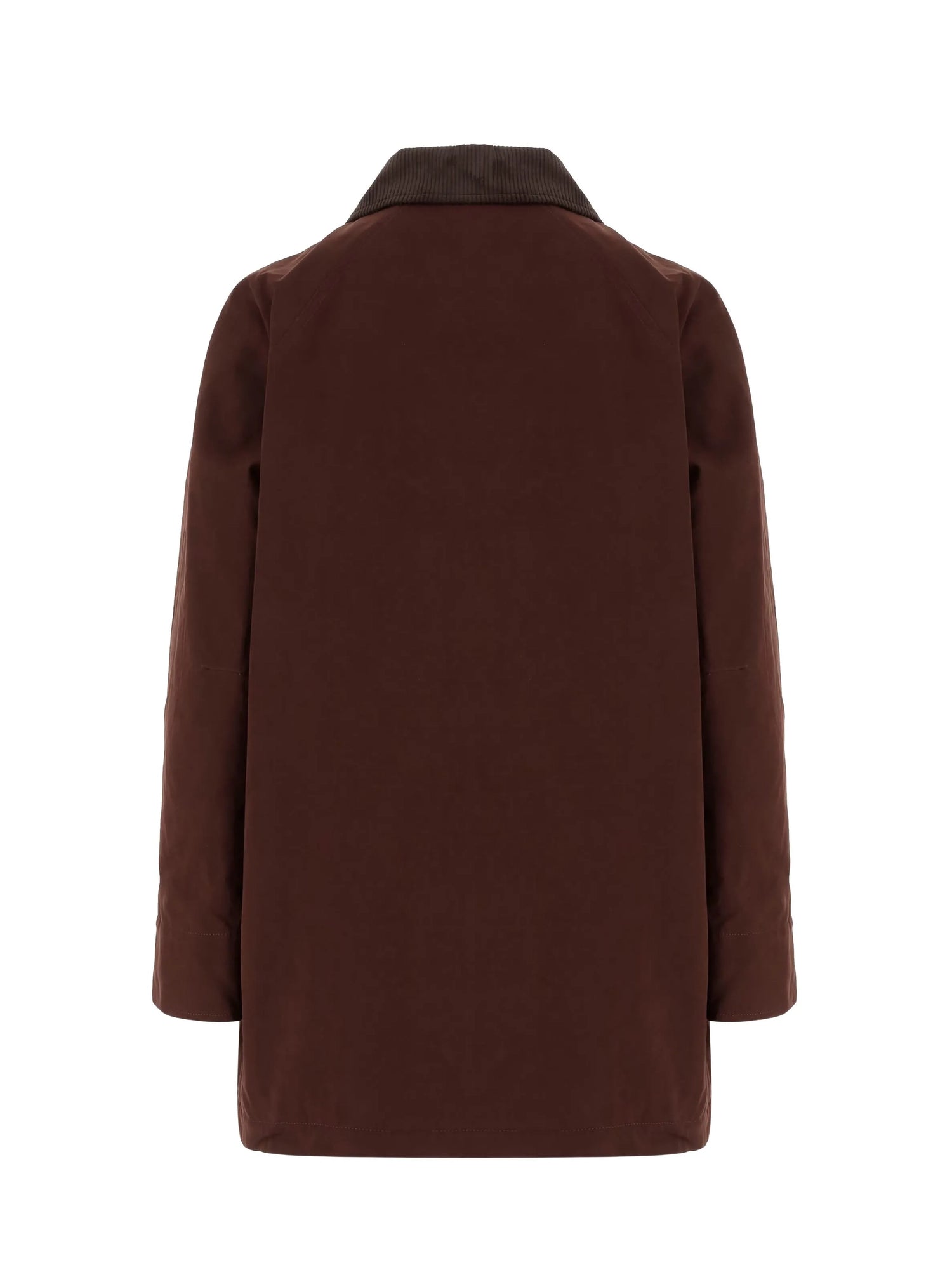 Coat with corduroy collar