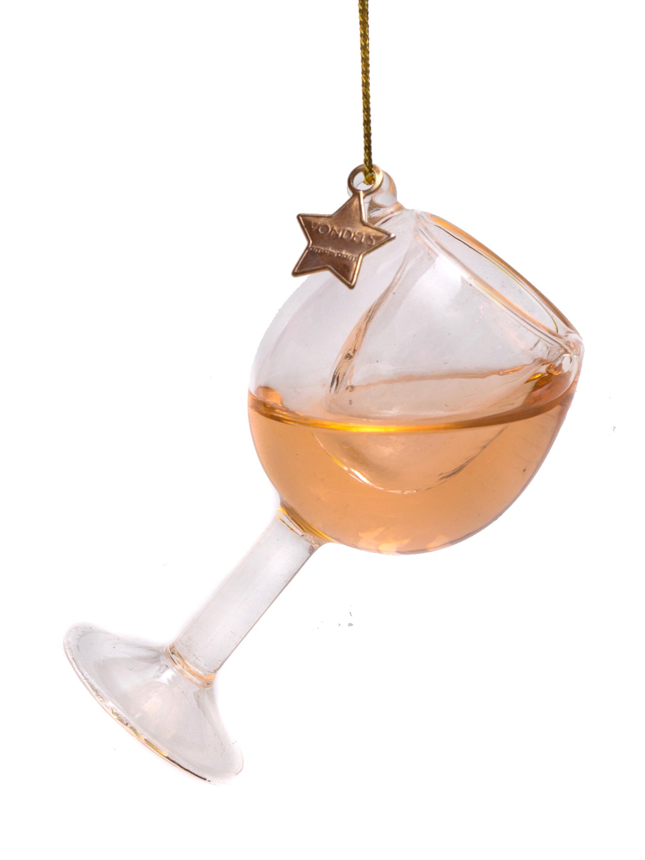 Rose wine glass ornament