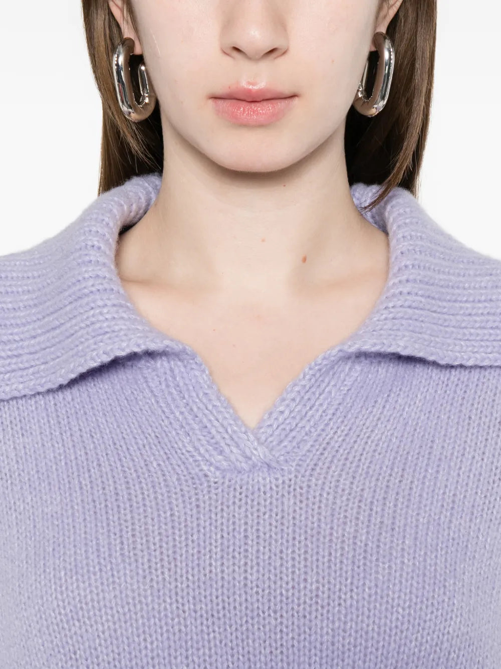 Lailai cashmere-silk sweater, soft lavender