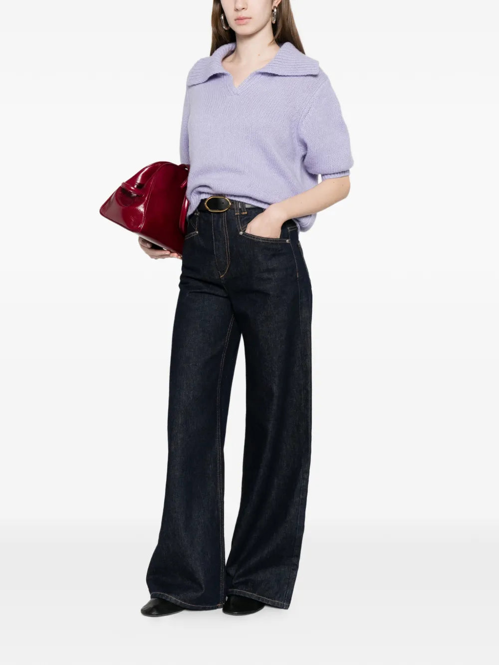 Lailai cashmere-silk sweater, soft lavender