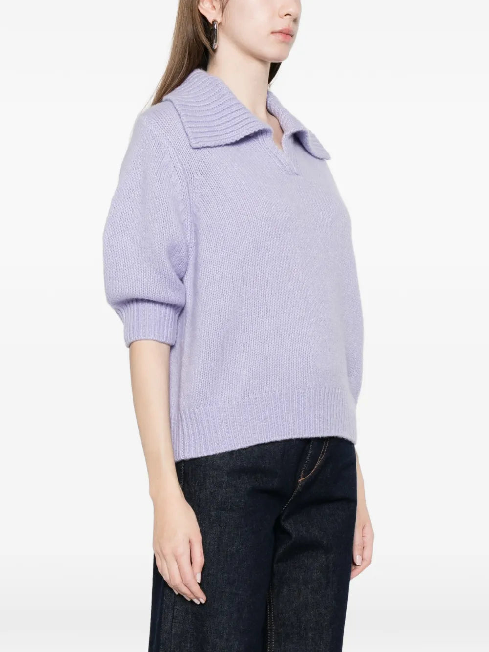 Lailai cashmere-silk sweater, soft lavender