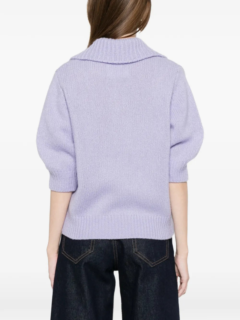 Lailai cashmere-silk sweater, soft lavender