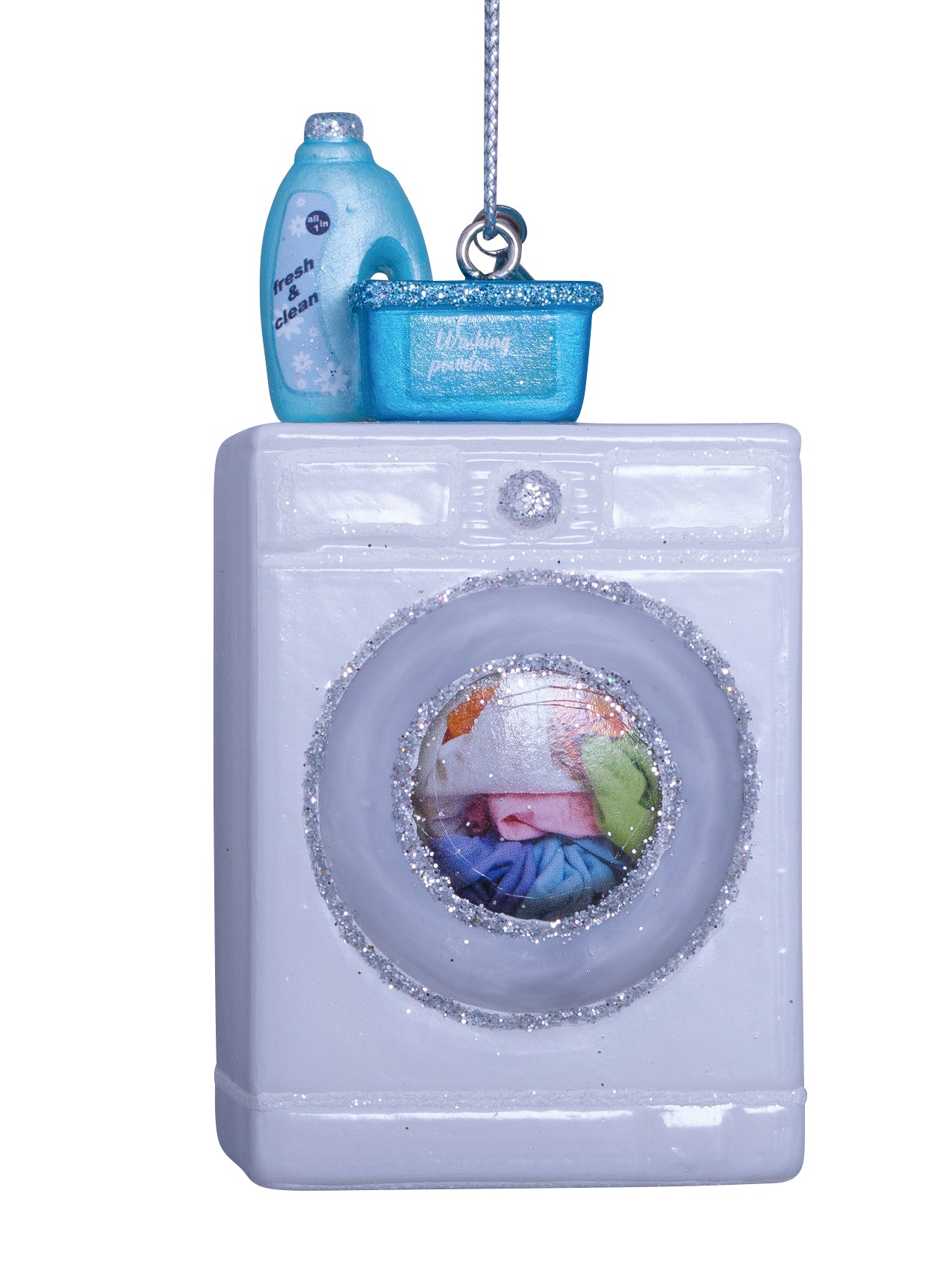 Washing machine glass ornament (9cm)