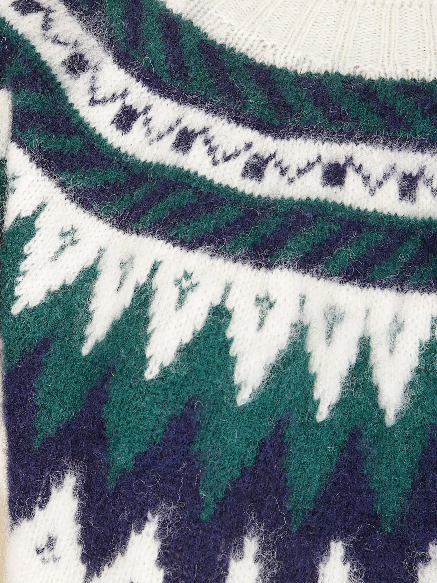 Broken flowers jumper, Ecru