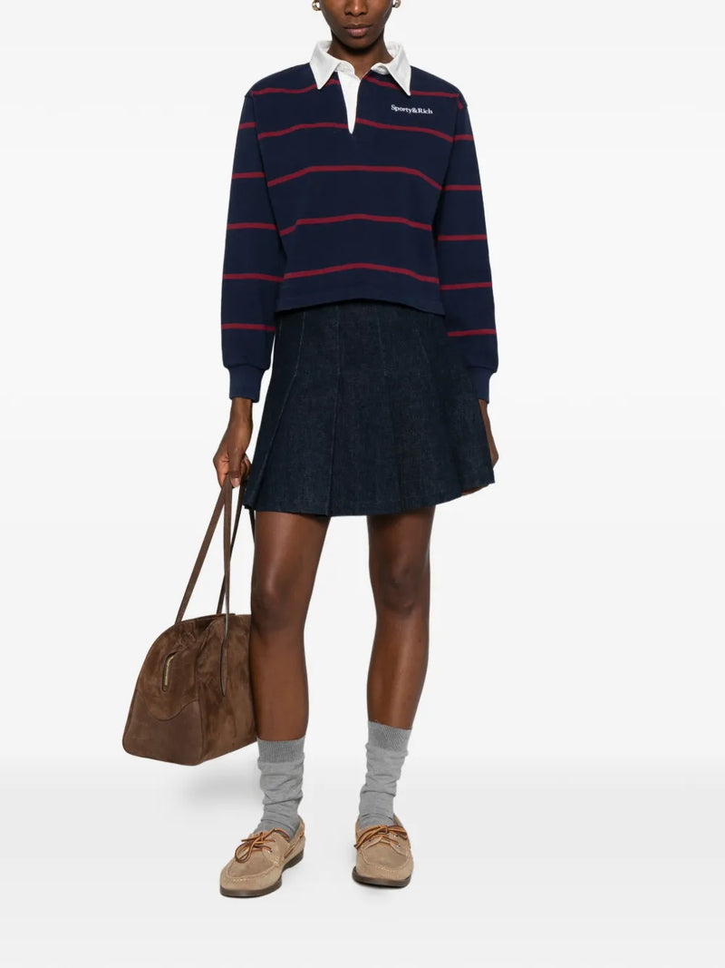 Serif logo rugby polo, navy-merlot