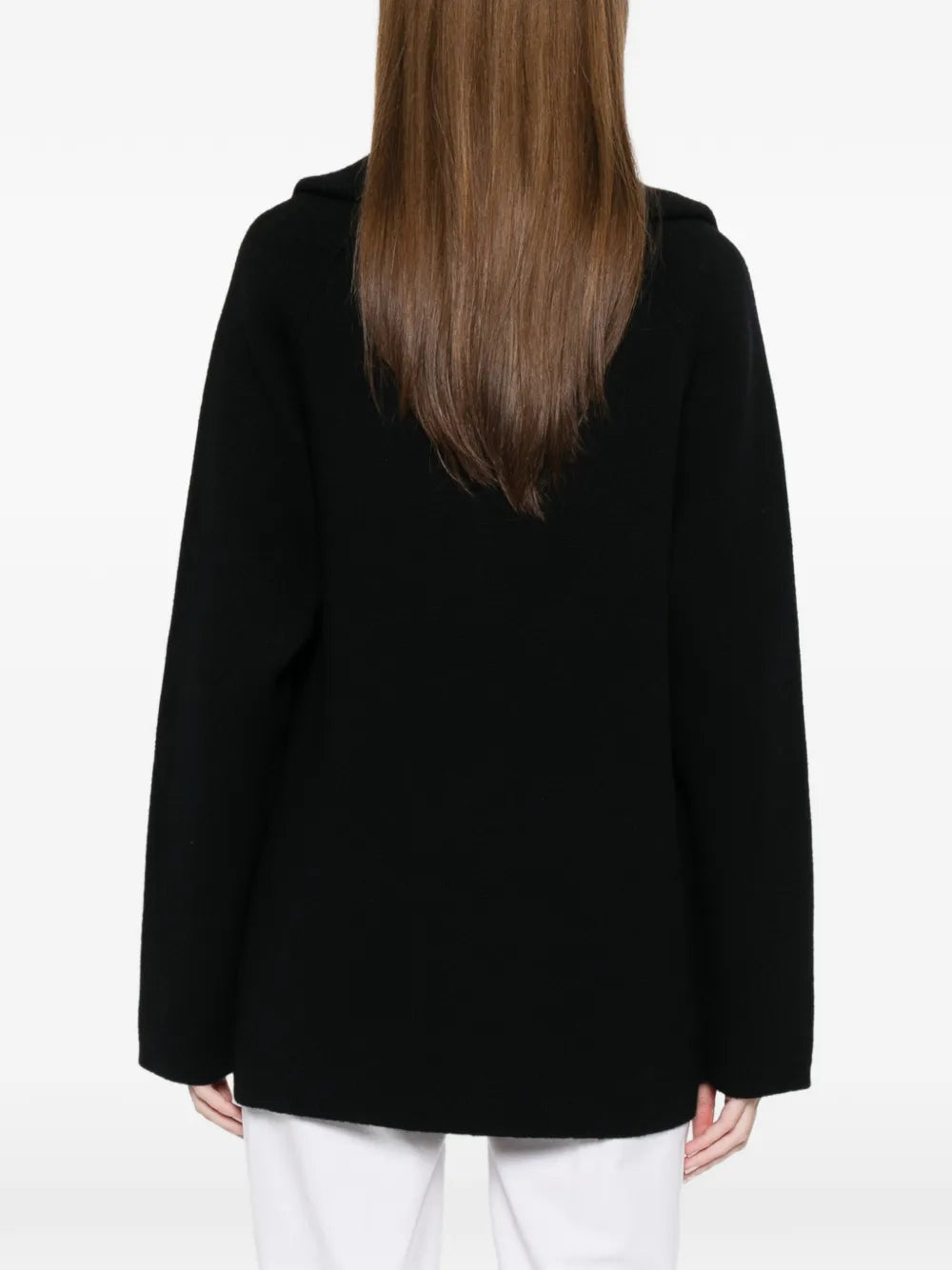 Gardenia cashmere zip cardigan jacket, black