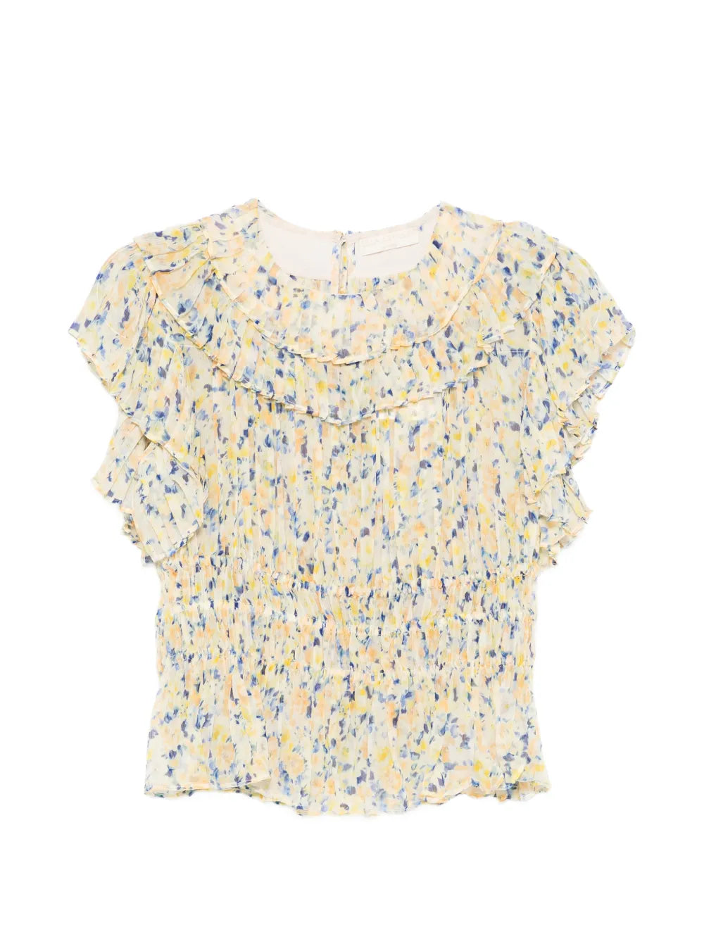 Athene silk top, yellow