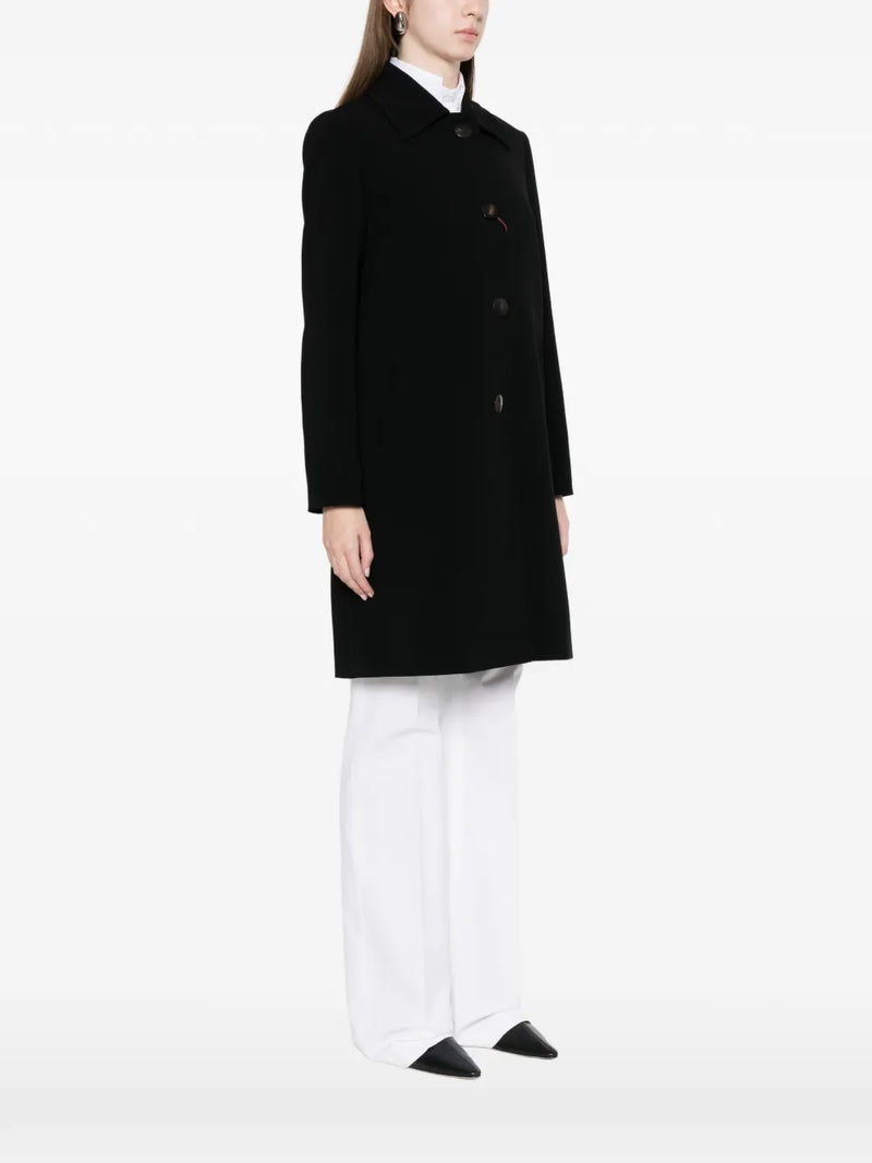 Tracconto tailored knee-lenght coat, black