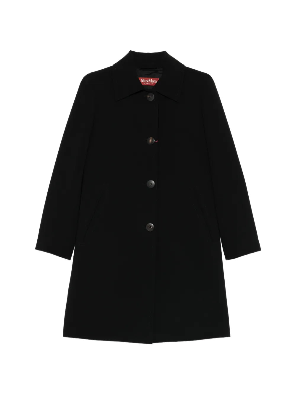 Tracconto tailored knee-lenght coat, black