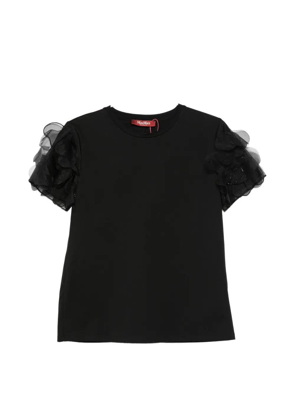 Editti petal cotton t-shirt, black