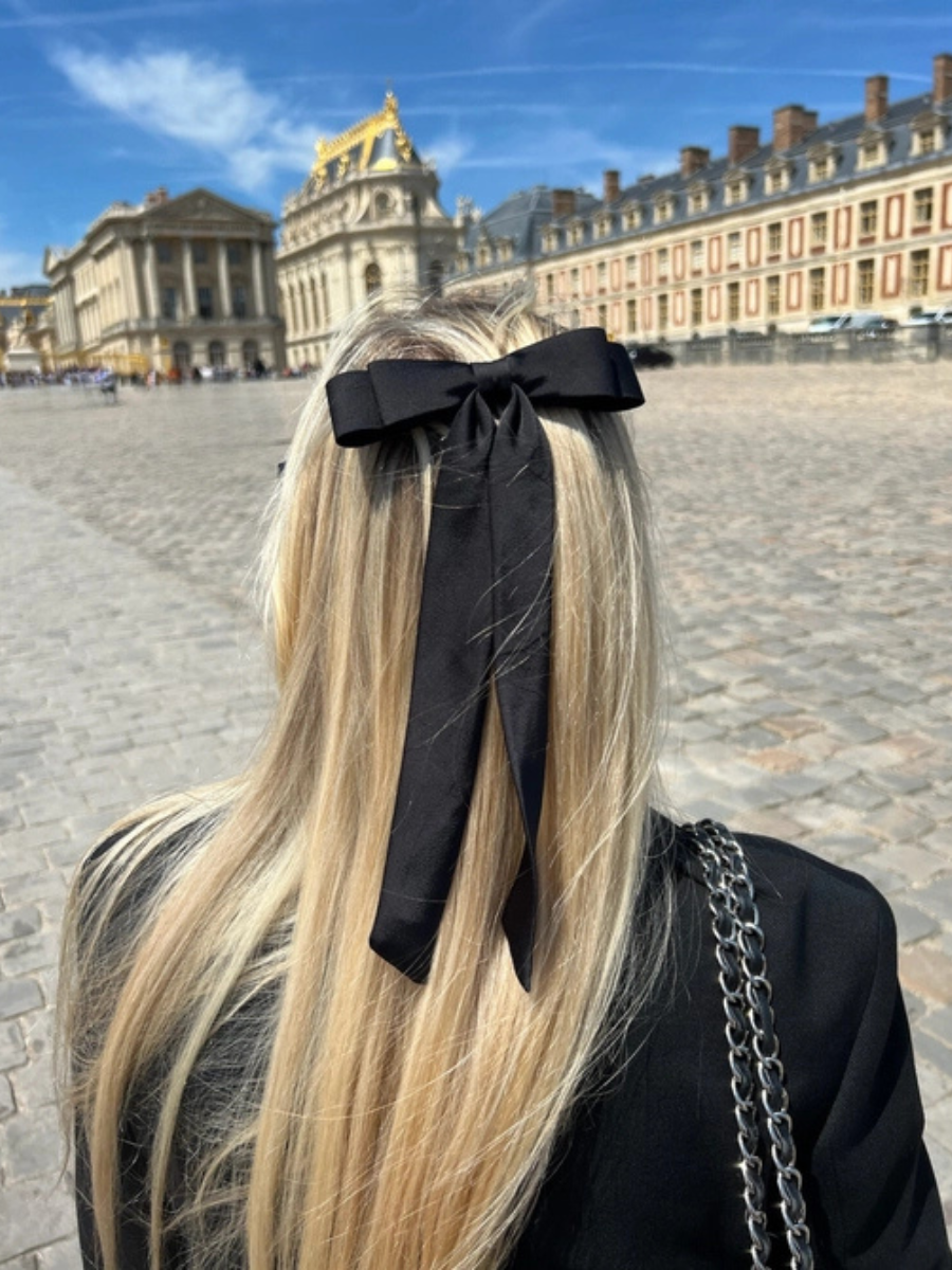 The perfect slim satin bow