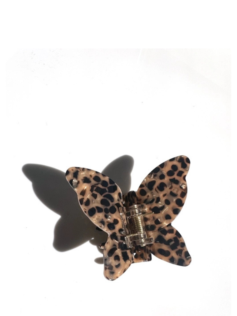 Perfect leopard butterfly hair claw clip