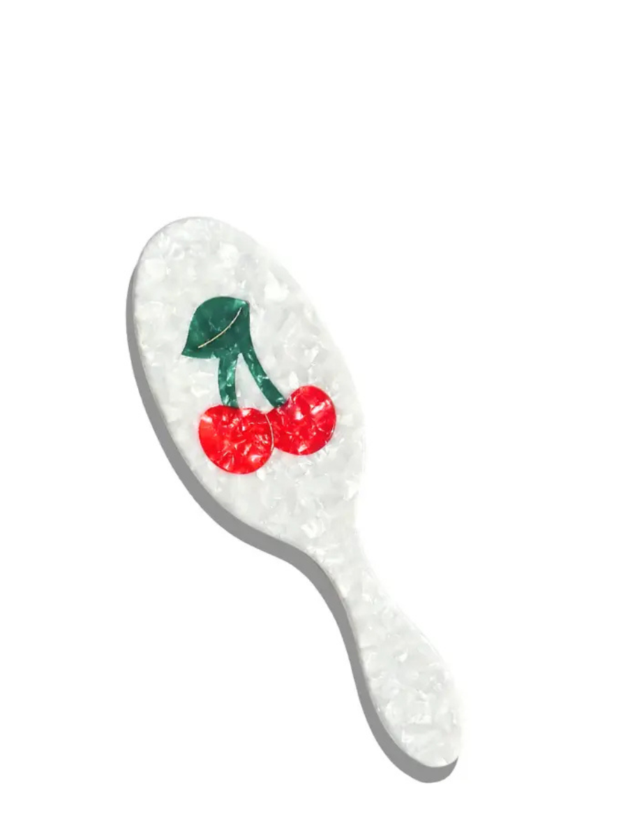 Cherry hair brush,  2-in-1