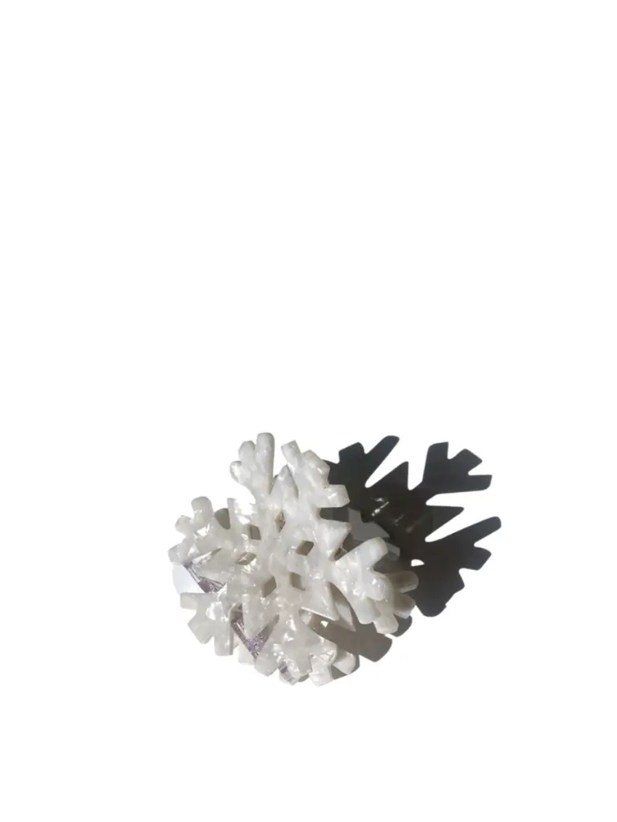 Snowflake holiday hair claw clip