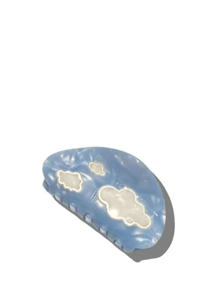 Blue skies cloud hair claw clip