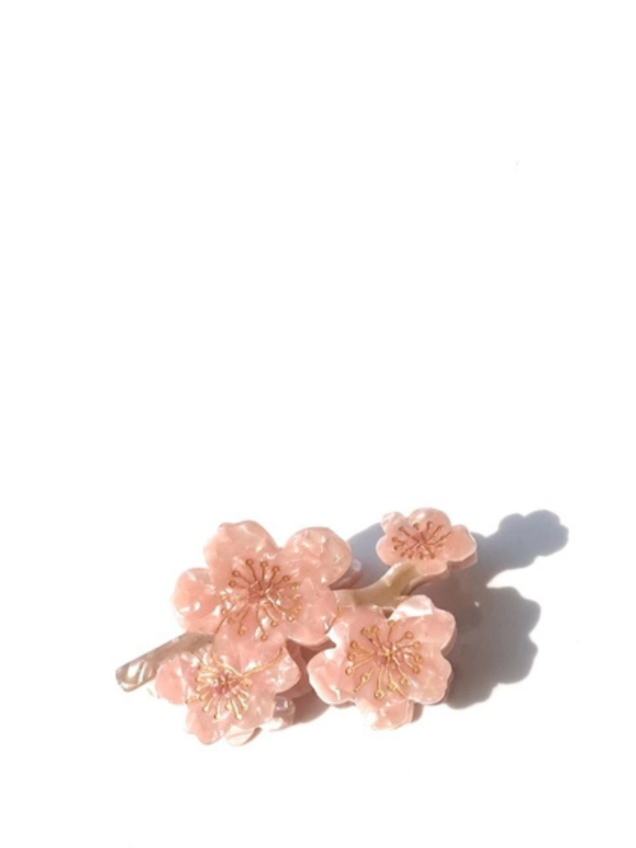 Cherry blossoms flower hair claw clip