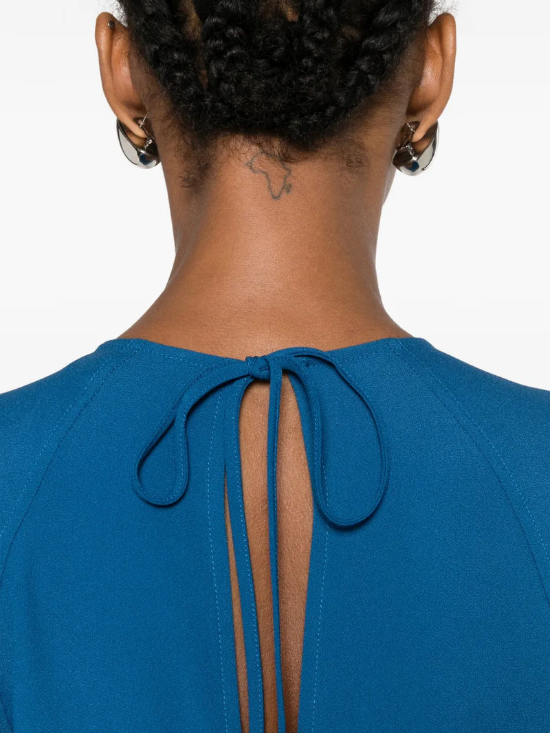 Cape sleeve midi dress, royal blue